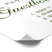 エレガントなレモンの写真ゲストブックポスターにサインしてください ポスター (角)