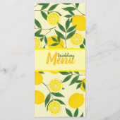 エレガントなレモン ウェディング フラット メニュー (裏面)