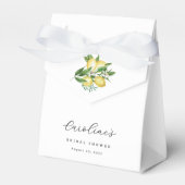 エレガントなレモン シトラス ブライダル シャワー フェイバーボックス (正面サイド)