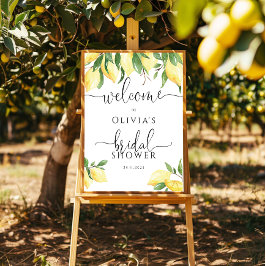 エレガントなレモン ブライダルシャワーのお出迎え フォームボード