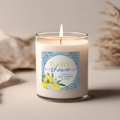 エレガントなレモン メディテレーニアンベイビーシャワーステッカー スクエアシール