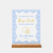 エレガントなレモン レシピ カード サイン ブライダル シャワー (正面)