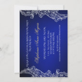 エレガントなレースとカリグラフィーの卒業式招待状 招待状 (裏面)