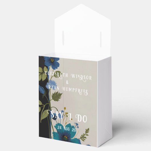 エレガントなレースのウェディングインビテーションコレクション フェイバーボックス (オープン)