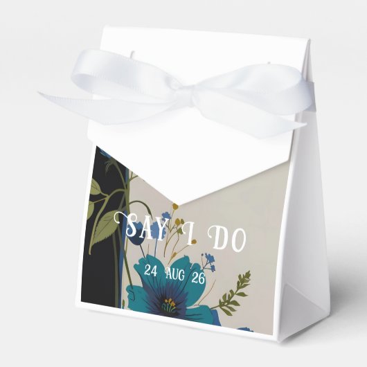 エレガントなレースのウェディングインビテーションコレクション フェイバーボックス (正面サイド)