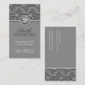 エレガントなレースの名刺 名刺 (正面/裏面)
