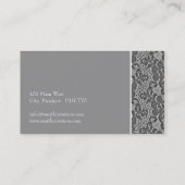 エレガントなレースの名刺 名刺 (裏面)