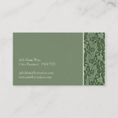 エレガントなレースの名刺 名刺 (裏面)