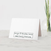 エレガントなレース記念日 カード (裏面)