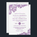 エレガントなレース ラベンダー パープル ホワイト フォーマル ウェディング 招待状<br><div class="desc">この事前に設計されたテンプレートを使用して、あなただけの完璧な招待状を作成しましょう。簡単にカスタマイズして、ユニークなものにすることができます。さらにカスタマイズするには、「さらにカスタマイズする」リンクをクリックして、使いやすいデザインツールを使用してこのテンプレートを変更してください。厚紙/マット仕上げを希望する場合は、マット紙の種類を選択することをお勧めします。</div>