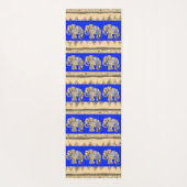 エレガントなロイヤルブルーのろうけつ染めの種族のインドゾウ ヨガマット (裏面)