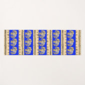 エレガントなロイヤルブルーのろうけつ染めの種族のインドゾウ ヨガマット (正面(横))