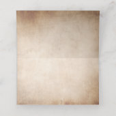 エレガントなロイヤルブルーローズゴールドのクラウンパーチメント プレイスカード (内部開封)