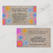 エレガントなロゴのヨガの黙想のはすの花 名刺 (正面/裏面)