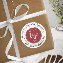 エレガントなロゴ サンクス クラシック ラウンド ステッカー