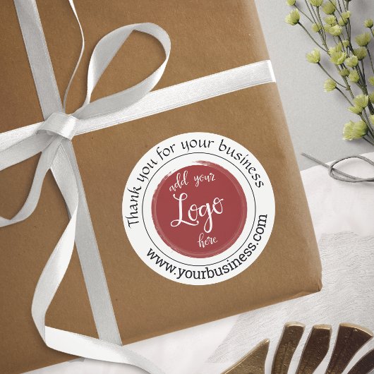 エレガントなロゴ サンクス クラシック ラウンド ステッカー