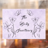 エレガントなロゴ 女性 ボディケア マーケティング パープル ウィンドウサイン (シート2)