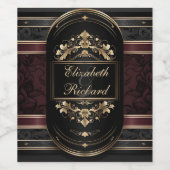 エレガントなロマンス ヴィンテージ デマスク セレブレーション ワインラベル (シングルラベル)