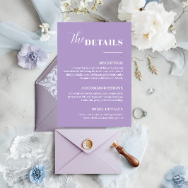 エレガントなロマンチックパープルの詳細封筒カード エンクロージャーカード