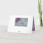 エレガントなロマンチックパープルローズ＆シルバー招待状 カード (裏面)