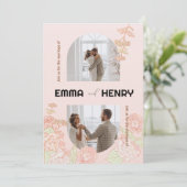 エレガントなロマンチックフォトウェディング招待状 招待状 (スタンド正面)