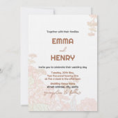 エレガントなロマンチックフォトウェディング招待状 招待状 (裏面)