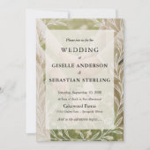 エレガントなロマンチックフォトスクリプトモダンウェディング 招待状 (正面)