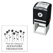 エレガントなロングステムローズ 図書館の本の名前 セルフインキングスタンプ (インサイチュ)