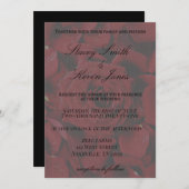 エレガントなローズのウェディング招待状 招待状 (正面/裏面)