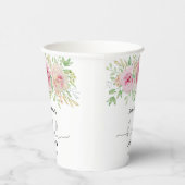 エレガントなローズのブライダルシャワー 紙コップ (右)