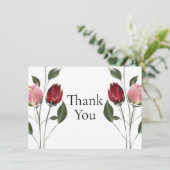 エレガントなローズの感謝カード サンキューカード (スタンド正面)