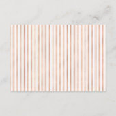 エレガントなローズゴールドのエッフェル塔　ウェディング・レセプション エンクロージャーカード (裏面)