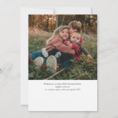 エレガントなローズゴールドのガーランド2枚の写真クリスマス シーズンカード (裏面)