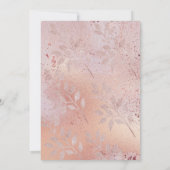 エレガントなローズゴールドのキンチアネラ・スイート15パーティー 招待状 (裏面)