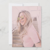 エレガントなローズゴールドのグリッターがスイート16に滴る 招待状 (裏面)