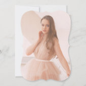 エレガントなローズゴールドのグリッターがスウィート16に降り注ぐ 招待状 (裏面)