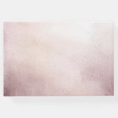 エレガントなローズゴールドのハート型ゲストブック ゲストブック (裏面)