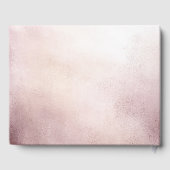 エレガントなローズゴールドのハート型ゲストブック ゲストブック (裏面)