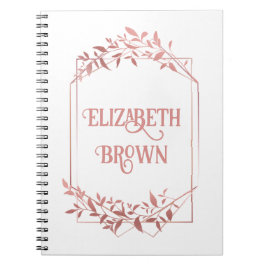 エレガントなローズゴールドのフレームが光を放つ ノートブック