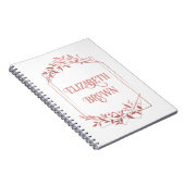 エレガントなローズゴールドのフレームが光を残す ノートブック (右側)