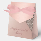 エレガントなローズゴールドのブライダルシャワー フェイバーボックス (正面)