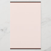 エレガントなローズゴールドのブラックステーショナリー 便箋 (裏面)