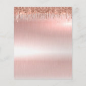 エレガントなローズゴールドのブランケットフライヤー チラシ (裏面)