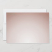 エレガントなローズゴールドのマスカレードテーマのスイートシックスティーン 招待状 (裏面)