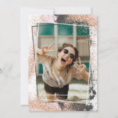 エレガントなローズゴールドの卒業パーティー招待状 招待状 (正面)