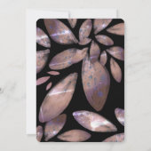 エレガントなローズゴールドの水彩植物ウェディング 招待状 (裏面)