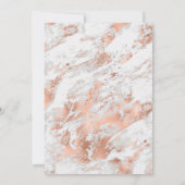 エレガントなローズゴールドの洗礼式 招待状 (裏面)