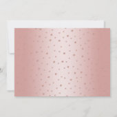 エレガントなローズゴールドの白い写真 50歳の誕生日 招待状 (裏面)