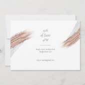 エレガントなローズゴールドの筆跡写真 卒業のお知らせ 招待状 (裏面)