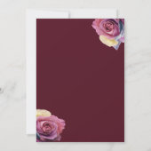 エレガントなローズゴールドの結婚式の箔押し招待状 招待状 (裏面)